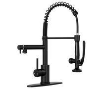 Rubinetto da cucina con maniglia singola ad alta pressione con spruzzatore estraibile in acciaio inossidabile di grado commerciale Design ad arco alto per la cucina domestica di camper dell'azienda