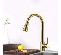 Rubinetto da cucina cromato con doccetta girevole a 360° e miscelatore monocomando, design moderno e durevole per una facile pulizia e un uso versatile