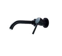 Rubinetto da Cucina del Bagno Opaco Montato a Parete Un Foro Acqua per Lavaggio Rompere Il lavandino della vanità in Ottone (Nero)