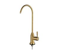 Rubinetto da cucina dorato a collo di cigno rubinetto per osmosi inversa rubinetto per lavello acqua fredda rubinetto per acqua potabile elegante finitura oro durevole e facile da installare