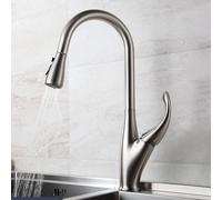 Rubinetto da cucina dorato Pull Down Rubinetto miscelatore monocomando argento monoforo girevole miscelatore acqua moderno rubinetto per lavello da cucina per uso domestico e commerciale