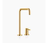 Robinet de cuisine META Square Dornbracht, mélangeur à deux trous, saillie 235mm, rosaces individuelles, 32815861-28, 32815861-28, Colorazione: ottone spazzolato