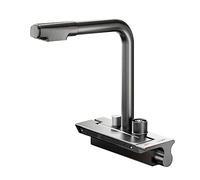Rubinetto da cucina estensibile con spruzzatore estraibile Display digitale Miscelatore in ottone Rubinetto da cucina multifunzionale Design a cascata bianco per la casa moderna
