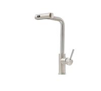 Rubinetto da cucina estensibile in acciaio inossidabile 304 nero, rubinetto miscelato per lavello dell'acqua a cascata Rotazione multifunzione 3668 per lavelli di roulotte e domestiche(nichel
