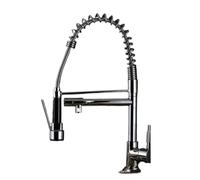 Rubinetto da cucina estraibile di alta qualità, a doppio flusso, testa girevole a spruzzo, design moderno, in acciaio inossidabile, facile da installare, perfetto per uso domestico e ristorante