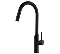 Rubinetto da cucina estraibile in acciaio inox 304 per lavello con spruzzatore a doppia modalità verso il basso, rotazione a 360°, miscelatore per acqua calda e fredda, maniglia singola montata sul pi