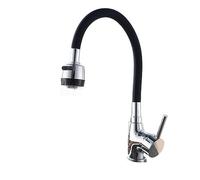 Rubinetto da cucina flessibile con beccuccio rotante Rubinetto per acqua fredda monoforo Maniglia colorata 2 modalità di spruzzo Facile installazione Design moderno (ge)