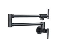 Rubinetto da cucina flessibile in ottone a parete monoforo rubinetto per lavello a doppio giunto girevole braccio riempitivo estensibile beccuccio pieghevole design moderno per un facile utilizzo