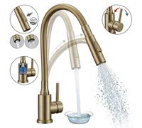 Rubinetto da cucina flessibile VELIA Gold a 2 funzioni con beccuccio