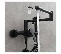 Rubinetto da cucina for lavabo caldo e freddo nascosto in rame, rubinetto pieghevole allungato, girevole universale for balcone(E)