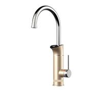 Rubinetto Da Cucina For Scaldabagno Elettrico Istantaneo 2 In 1 Con Scaldabagno Scorrevole Con Miscelatore Da Cucina Con Display Digitale Rapido Sicuro(Golden)