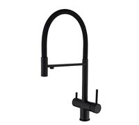 Rubinetto da cucina girevole a 3 vie, miscelatore in ottone con acqua calda e fredda, rubinetto per acqua potabile 3 in 1, elegante finitura dorata per cucine moderne