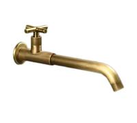 Rubinetto da cucina girevole a 360° a parete monocomando rubinetto acqua fredda G1 2 connessioni finitura bronzo anticato ideale per lavandini design moderno