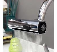 Rubinetto da cucina girevole a 360° con beccuccio a cascata, miscelatore per lavello in acciaio inossidabile, 3 modalità di spruzzo, prolunga per rubinetto da cucina, filtro per l'acqua per