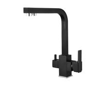 Rubinetto da cucina girevole a 360° con filtro dell'acqua a 3 vie, miscelatore caldo e freddo, design elegante per casa e cucina, accessorio moderno per lavello