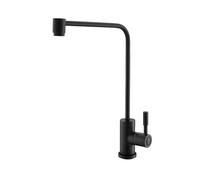 Rubinetto da cucina girevole a 360° con filtro dell'acqua monocomando miscelatore acqua fredda colore nero ideale per bere e uso in cucina e design elegante
