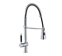 Rubinetto da cucina girevole a 360° con spruzzatore acqua calda e fredda universale multifunzione in ottone miscelatore per lavello a molla design per un facile utilizzo