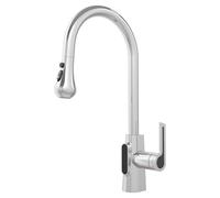 Rubinetto da cucina girevole a 360° con spruzzatore estraibile, soffione a 3 funzioni, finitura cromata, perfetto per lavare le verdure e pulire i piatti, miscelatore moderno per lavello da cucina