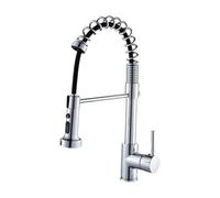 Rubinetto da cucina girevole a 360° Dual Mode Hot & Cold Pull Down Spruzzatore Finitura cromata Flessibile Rubinetto per lavello da cucina Design moderno Facile installazione ed elegante.