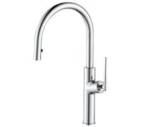 Rubinetto da cucina girevole a 360° Facile da installare espandibile Rubinetto per lavello monocomando nucleo in rame lega di zinco acqua calda e fredda Finitura cromata