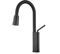 Rubinetto da cucina girevole a 360° in ottone con spruzzatore estraibile a 3 funzioni, rubinetto miscelatore moderno per un facile utilizzo e design elegante perfetto per la cucina domestica