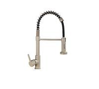 Rubinetto da cucina girevole a 360 ° in ottone facile da installare Miscelatore caldo e freddo con beccuccio spray da bagno beige Design elegante per case moderne