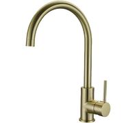 Rubinetto da cucina girevole a 360° in ottone - Miscelatore monocomando per acqua fredda, elegante e durevole, facile installazione del foro per cucine moderne