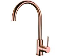 Rubinetto da cucina girevole a 360 ° in ottone monocomando miscelatore per acqua fredda con installazione del foro Durevole ed elegante per cucine moderne