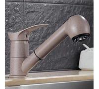 Rubinetto da cucina girevole a 360° Pull Down Risparmio idrico Miscelatore per lavello lucido Costruzione in ottone finitura nera opaca elegante rubinetto da cucina per case moderne