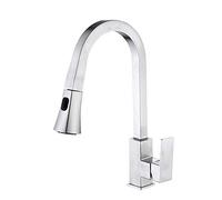 Rubinetto da cucina Grifo de Cocina Tops Pull Down Spruzzatore Moderno Rubinetto per lavello Design ad arco alto Facile da installare Perfetto per Lavello da Cucina e Lavabo LWX