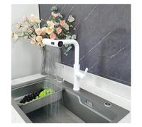 Rubinetto da cucina grigio in acciaio inossidabile 360 ° rotazione fredda e calda al lavandino tira a ponte calda più metodi di uscita dell'acqua tocca, rubinetto del lavello da cucina LWX
