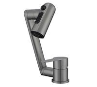 Rubinetto da cucina grigio moderno 3 funzioni Miscelatore per lavello in acciaio inox monoforo Montaggio a ponte Acqua calda e fredda Risparmio di spazio Design pieghevole per l'aggiornamento della