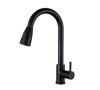 Rubinetto da Cucina in Acciaio Inossidabile con Doccetta Estraibile, Miscelatore per Acqua Calda E Fredda, Ideale per Lavare Le Verdure E Pulire Il Lavello.(One Color-Black)