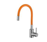 Rubinetto da cucina in acciaio inossidabile, miscelatore for acqua calda e fredda, tubo flessibile colorato, gru Torneira(A1114N-T9,G3/8)