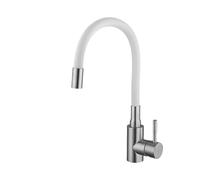 Rubinetto da cucina in acciaio inossidabile, miscelatore for acqua calda e fredda, tubo flessibile colorato, gru Torneira(A1114N-T2,G9/16)