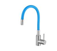Rubinetto da cucina in acciaio inossidabile, miscelatore for acqua calda e fredda, tubo flessibile colorato, gru Torneira(A1114N-T10,G3/8)