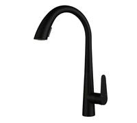 Rubinetto da cucina in acciaio inox con doccetta estraibile girevole monocomando design moderno installazione foro singolo finitura bianca per una facile pulizia e stile