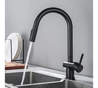 Rubinetto da cucina in acciaio inox con miscelatore per lavello rotante a spruzzo, telescopico, per acqua fredda, doccetta estraibile per una facile pulizia e un uso versatile.