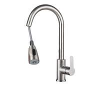 Rubinetto da cucina in acciaio moderno con funzionalità di estrazione e design a risparmio d'acqua Intervento rubinetto installazione rapida rubinetto rubinetto rubinetto