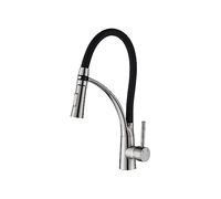 Rubinetto Da Cucina In Gomma Spazzolata Miscelatore Rotazione Del Rubinetti For Spruzzatore A Getto D'acqua For Acqua Calda Fredda Con Una Maniglia Flusso D'Acqua Stabile(Brushed Nickel)