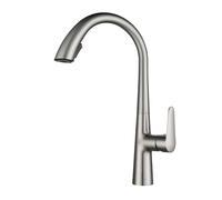 Rubinetto da cucina in oro spazzolato con spruzzatore estraibile girevole a 360° Rubinetto miscelatore DualMode Soffione doccia acqua calda e fredda Elegante rubinetto miscelatore per lavello per
