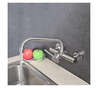 Rubinetto da cucina in oro spazzolato rubinetto girevole Pot di riempimento Montaggio a parete Montata a parete A Montatura a parete Rubinetto Ruota in acciaio inossidabile(Style 1)