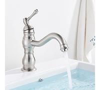 Rubinetto da cucina in ottone antico, miscelatore per acqua calda e fredda, elegante rubinetto per lavabo da bagno, design vintage, struttura in ottone resistente, perfetto per la ristrutturazione