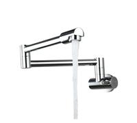 Rubinetto da cucina in ottone, montaggio a parete, miscelatore monoforo, girevole e pieghevole, cromato Funzionamento flessibile(Gray)