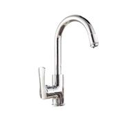 Rubinetto da cucina in ottone oro rosa rubinetto da cucina girevole Rubinetto miscelatore for lavabo caldo e freddo con una sola mano(Chrome)