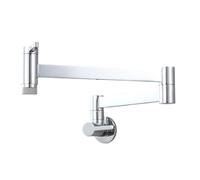 Rubinetto da cucina in ottone, rubinetto riempi-pentola, girevole a 360°, pieghevole, allungato con bracci oscillanti a doppio giunto, solo acqua fredda per la maggior parte degli scenari(C)