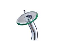 Rubinetto da cucina in rame monocomando in acciaio inox valvola in ceramica Deck Mounted Miscelatore per bagno e balcone Cascata Design & Elegante