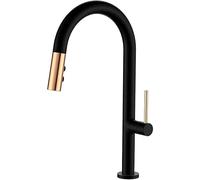 Rubinetto da cucina moderno con doppia funzione di spruzzo, miscelatore touch, leva girevole, rubinetto in ottone caldo e freddo, finitura bianca, perfetto per cucine contemporanee