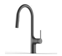 Rubinetto da cucina montato sul coperchio in ottone nero, miscelatore estraibile a due funzioni con una sola maniglia, rubinetti rimovibili per acqua calda e fredda (colore: V77-nero)