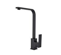 Rubinetto da cucina nera in ottone gourmet cucina lavello cucina piedistallo mixer hot e freddo rubinetto a 360 gradi girevole a 360 gradi, rubinetto da bagno cromo